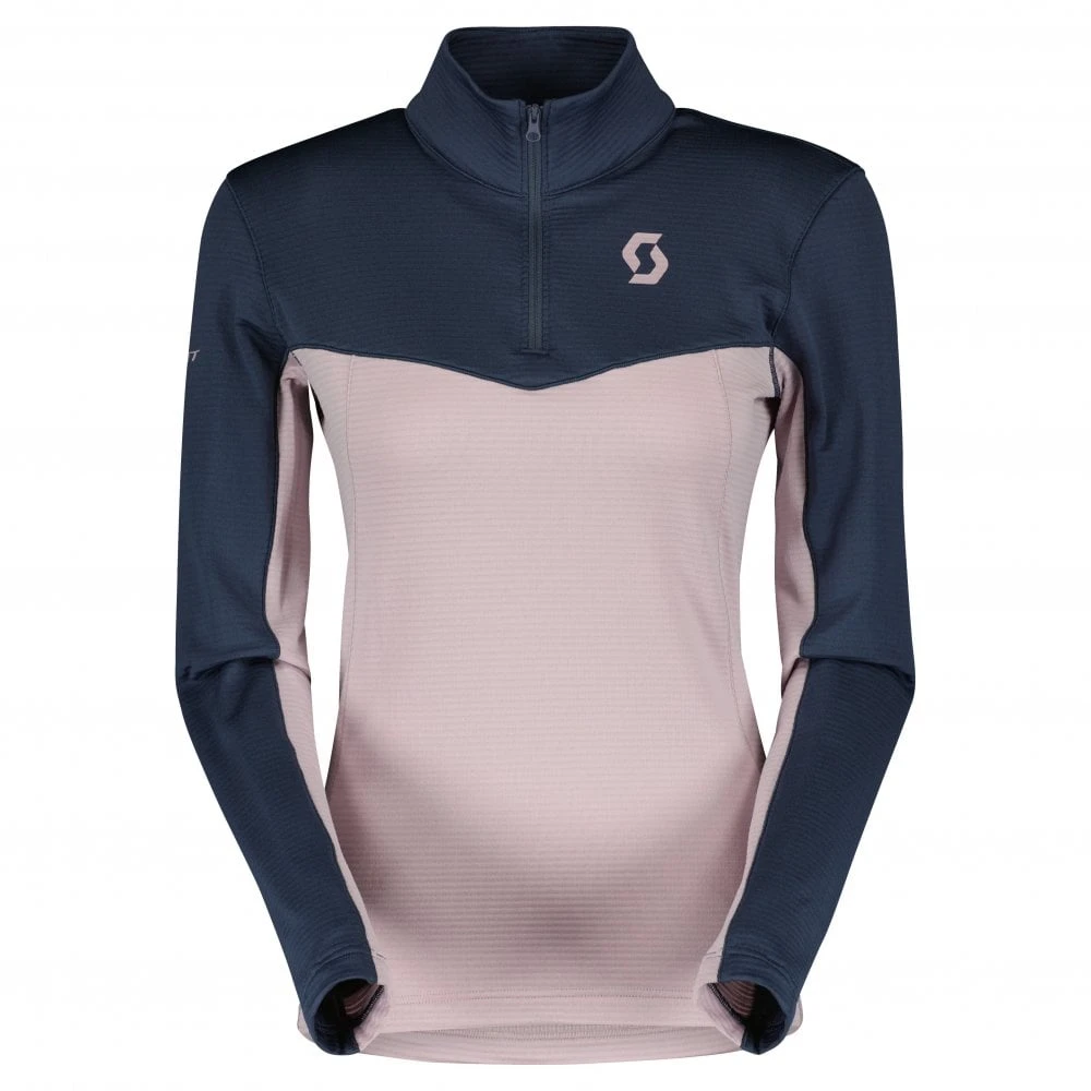 Scott Scott Defined Light Womens Pullover - Metal Blue/Sweet Pink 3 Scott Scott Defined Light Womens Pullover - Metal Blue/Sweet Pink