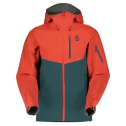 Scott Scott Explorair 3L Jacket - Magma Red/Grey Green